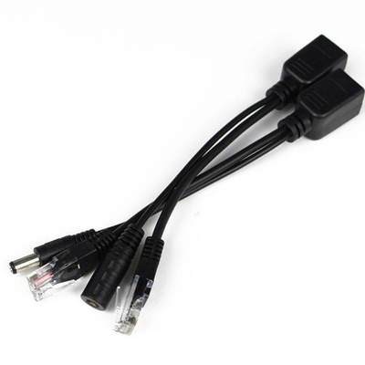 10/100Mbps Network PoE Injector and Splitter Kit for IP Camera Male End Type DC Plug