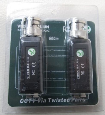 CAT5e CAT6 to Camera Balck Single Channel Passive BNC Video Balun Transceiver Adapter
