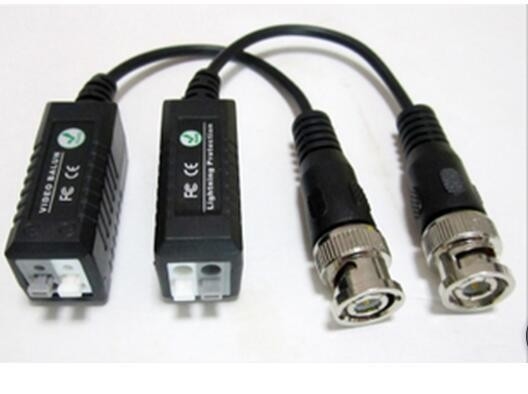 CAT5e CAT6 to Camera Balck Single Channel Passive BNC Video Balun Transceiver Adapter