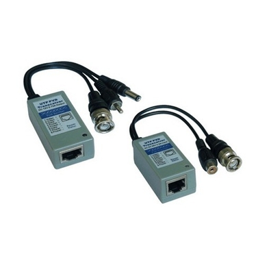 CCTV System ABS Plastic POE Video Balun Network Transceiver with Video Audio Power Connectors