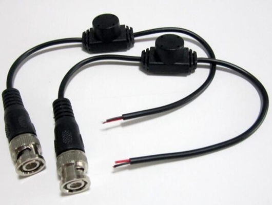 Balck Waterproof Passive Video Balun Video Converter Transceiver Twisted Pair for CCTV