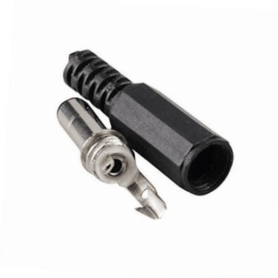 Black 5.5mm x 2.1mm Male DC Power Plug Jack Solder Connector Adapter for Gender