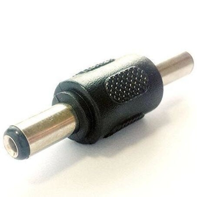 Male to Male Coupler Connector Adapter for Black DC Power Plug 5.5x2.1mm Transformer