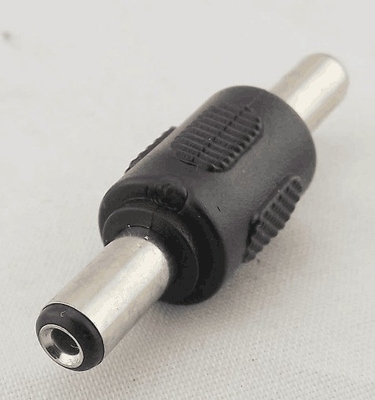 Male to Male Coupler Connector Adapter for Black DC Power Plug 5.5x2.1mm Transformer