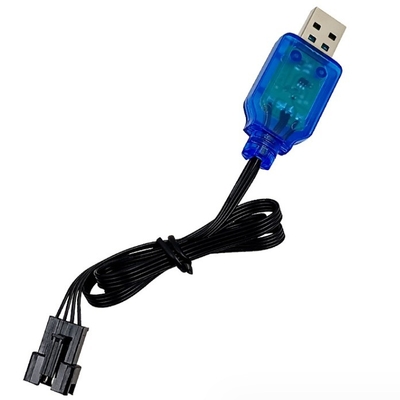 ABS Material SM-4P Connector Li-ion Battery Charger with USB Cable and Protection