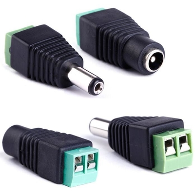 LED 12V DC Female Male 2.1 x 5.5mm Power Connector Adapter Plug Jack Socket for CCTV