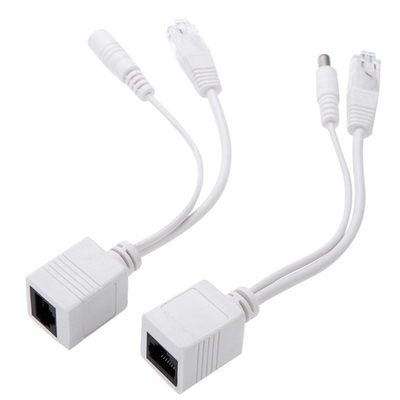 CE Certificate Pairs POE Ethernet Injector Splitter Adapter Cable for CCTV RJ 45 RCA