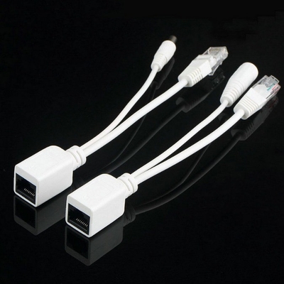 CE Certificate Pairs POE Ethernet Injector Splitter Adapter Cable for CCTV RJ 45 RCA