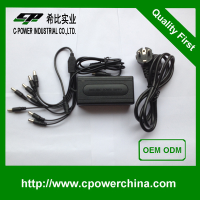 12VDC 5A 4 Ports 8 Ports Multiple Output Power Adapter with 85% Efficiency by C-Power