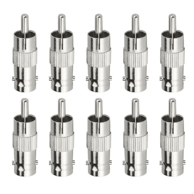RCA Male to BNC Female Coax Cable Connector Plug for CCTV Camera Installation