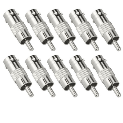 RCA Male to BNC Female Coax Cable Connector Plug for CCTV Camera Installation