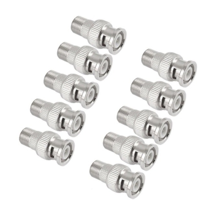 CE Certified BNC Male to F Female Coax RF Connector Adapter for CCTV RG6 RG59 CE