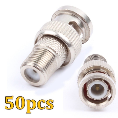 CE Certified BNC Male to F Female Coax RF Connector Adapter for CCTV RG6 RG59 CE