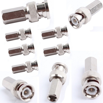 BNC Male Twist-on Coaxial Connector for CCTV Security Cameras and CE Certified RG59