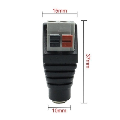 Copper 12V Female Connector Plug 5.5*2.1mm Adapter Plug For LED Flexible Strip Tape