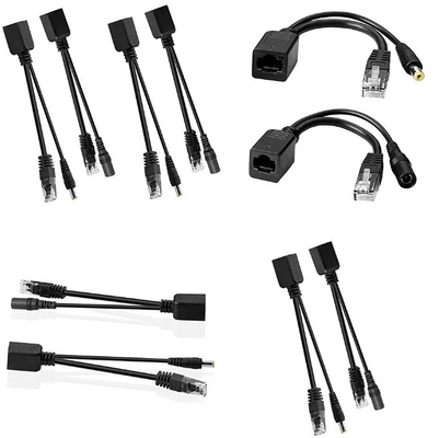 DC Power Cord POE Cable Splitter Injector for Telecommunication IP Camera