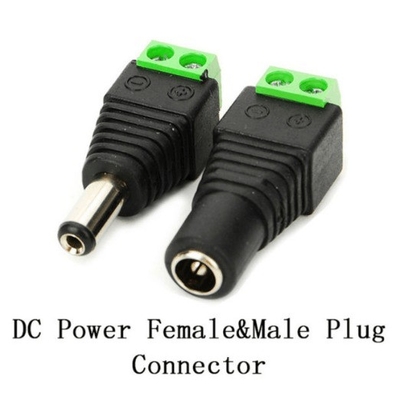 2.1x5.5mm Male Female DC Power Jack Adapter Connector Plug For Camera made of Copper