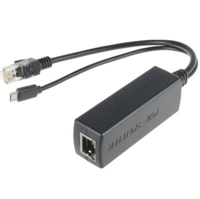 2.4a Current Black Power Over Ethernet Kit for Raspberry Pi 3 Board Injector Splitter