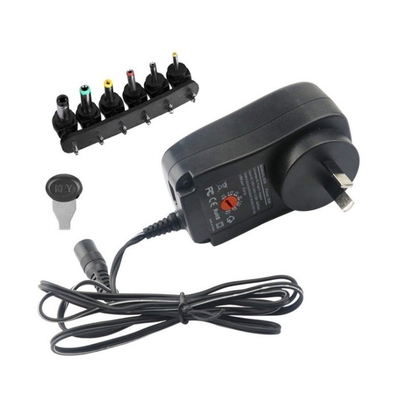 DC Output 30W Universal Power Supply Adapter 100-240V AC 3V-12V Adjustable Multiple Tips