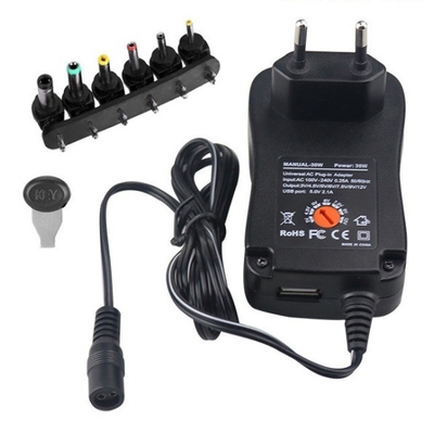 C-Power AC100-240v Universal Multiple Output 30W 2.1A 3-12V Adjustable Power Adapter