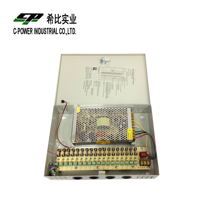 18 Channel Power Supply Box for CCTV Camera within 12V 10A DC Input Voltage
