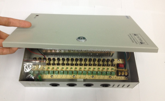 18 Channel Power Supply Box for CCTV Camera within 12V 10A DC Input Voltage
