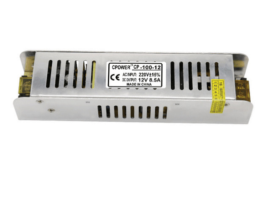 188*47*35mm Silver Slim Switching Power Supply for LED Light C-Power 12V 100W Output
