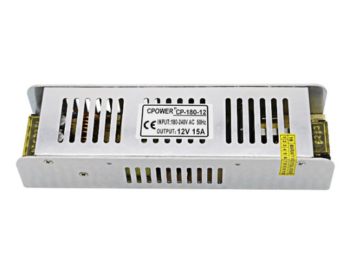 LED Strip Light Power Supply Slim Size 180w AC 110-220V to DC 12V/24V Driver Adapter