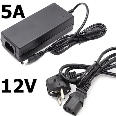 AC100-240V DC 12V Input C-Power 12V 5A Laptop Power Adapter with CE Certificate Black