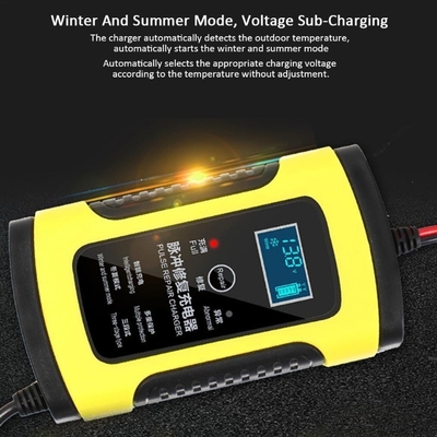 LCD Touch Screen 12V 8A 24V 4A Battery Charger for Car Motorcycle Lead Acid Battery
