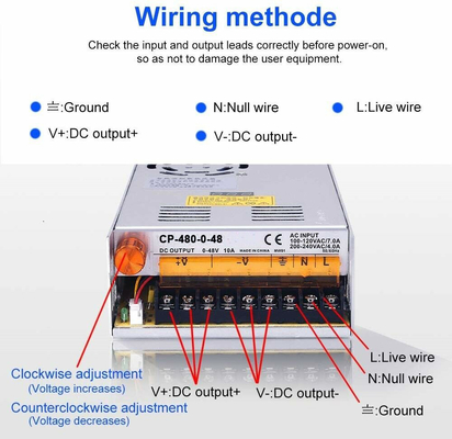 C-Power 480w Adjustable Power Supply LED Display AC110V/220V DC 0-24V/0-36V/0-48V/0-60V