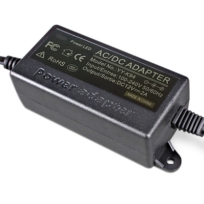 C-Power 24W AC100-240V DC 12V Wall Plug 12V 2A Power Adapter with Optional DC Connector