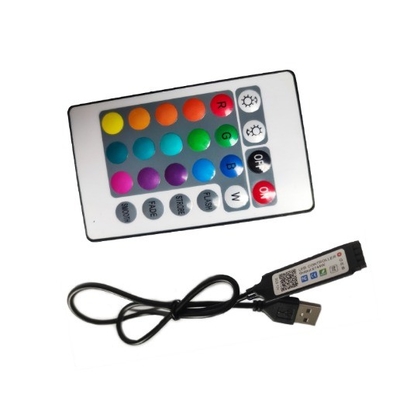 RGB LED Strip Light Controller 24Key Remote USB Power Supply 170lm/w Luminous Efficacy